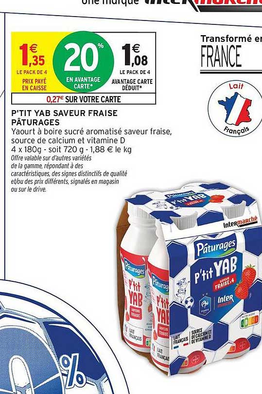 P'TIT YAB SAVEUR FRAISE PÂTURAGES