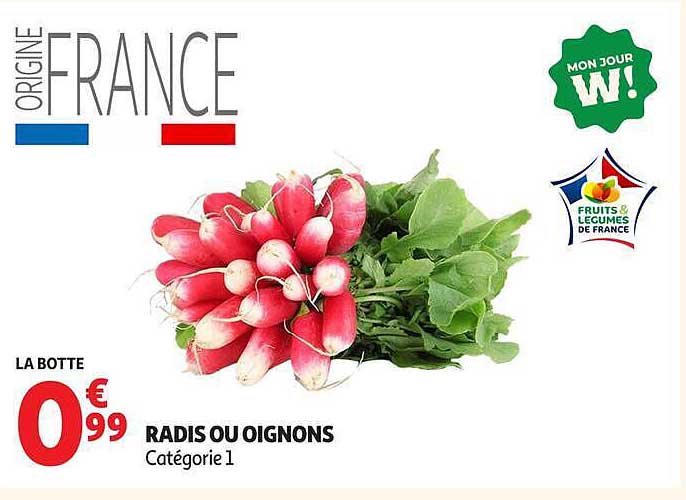 RADIS OU OIGNONS Catégorie 1