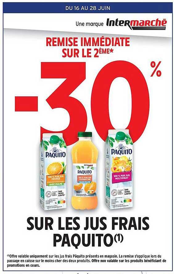 REMISE IMMÉDIATE SUR LE 2ÈME*