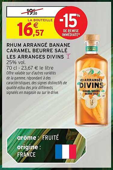RHUM ARRANGÉ BANANE CARAMEL BEURRE SALÉ LES ARRANGÉS DIVINS