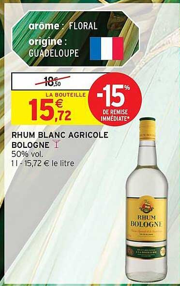 RHUM BLANC AGRICOLE BOLOGNE