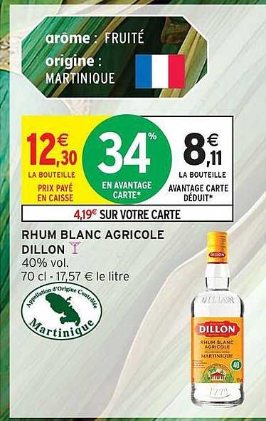 RHUM BLANC AGRICOLE DILLON