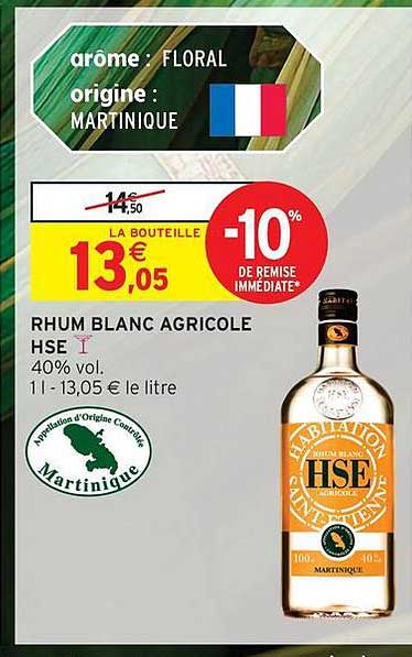 RHUM BLANC AGRICOLE HSE