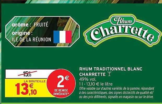 Rhum traditionnel blanc Charrette