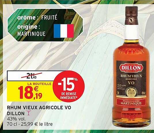 RHUM VIEUX AGRICOLE VO DILLON