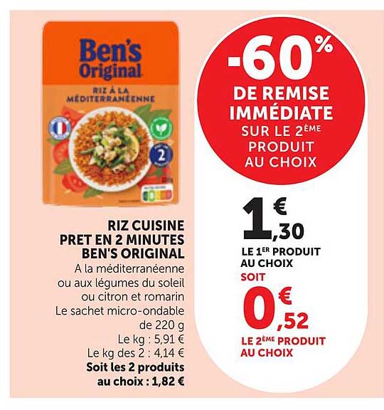 RIZ CUISINE PRET EN 2 MINUTES BEN'S ORIGINAL