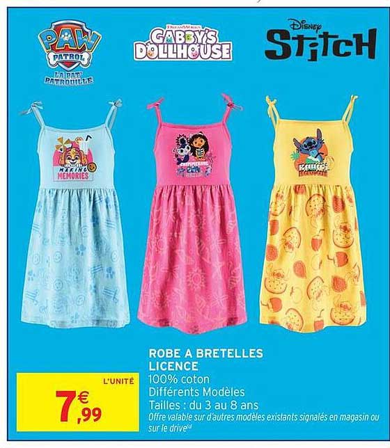 ROBE A BRETELLES LICENCE
