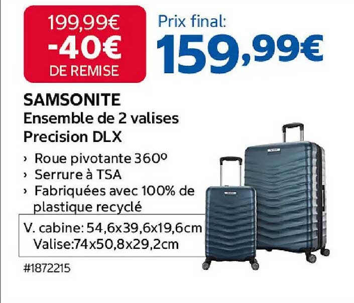 SAMSONITE Ensemble de 2 valises Precision DLX