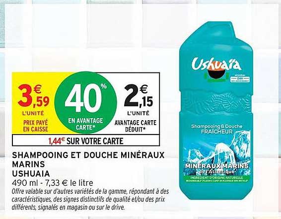 SHAMPOOING ET DOUCHE MINÉRAUX MARINS USHUAIA