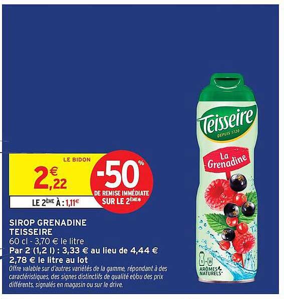 SIROP GRENADINE TEISSEIRE