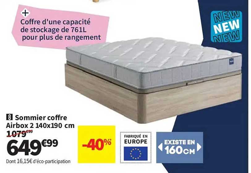 Sommier coffre Airbox 2 140x190 cm
