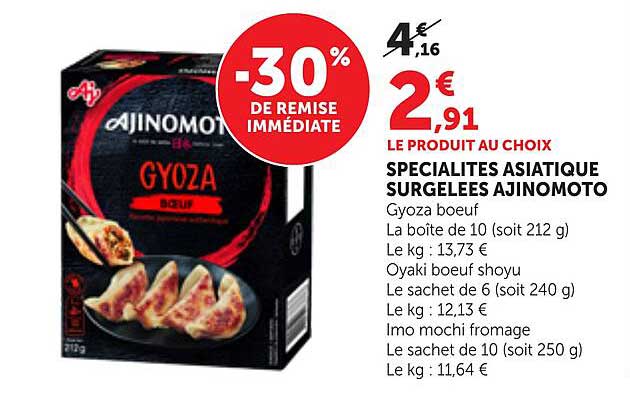 SPECIALITES ASIATIQUE SURGELEES AJINOMOTO