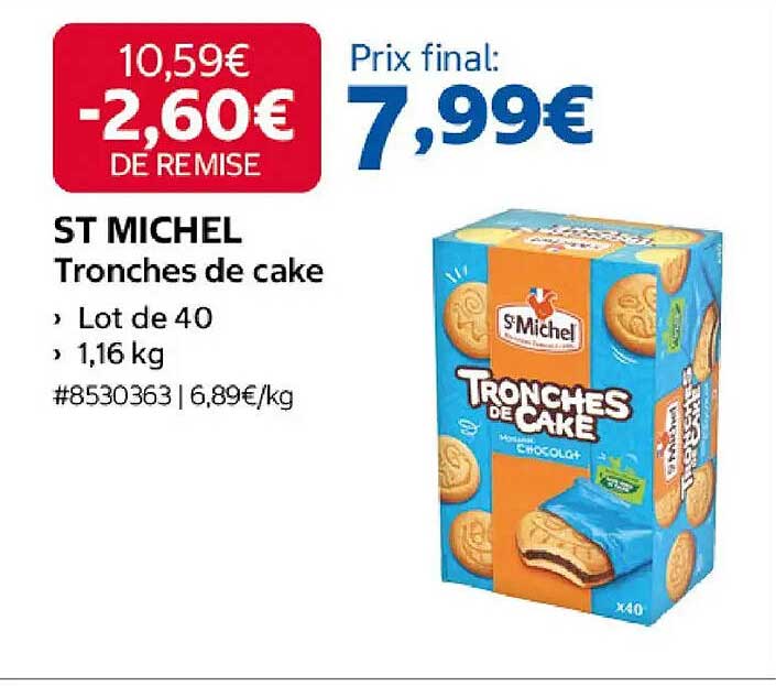 ST MICHEL Tronches de cake