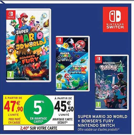 SUPER MARIO 3D WORLD + BOWSER'S FURY NINTENDO SWITCH