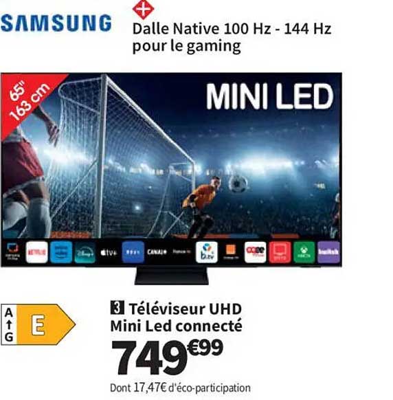 Téléviseur UHD Mini Led connecté