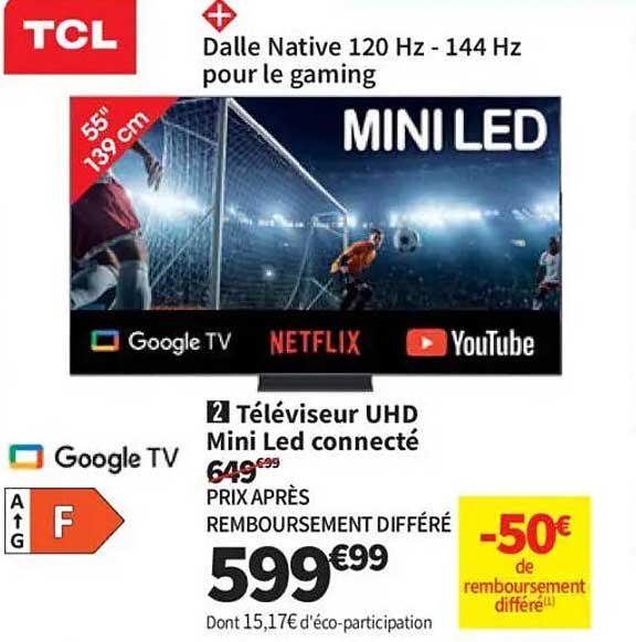 Téléviseur UHD Mini Led connecté