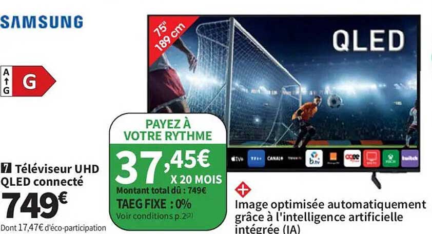 Téléviseur UHD QLED connecté