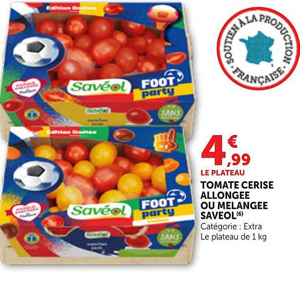 TOMATE CERISE ALLONGEE OU MELANGEE SAVEOL(6)