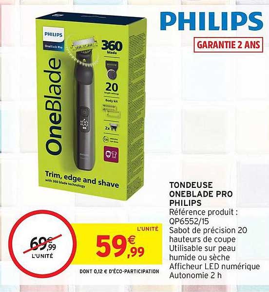 TONDEUSE ONEBLADE PRO PHILIPS
