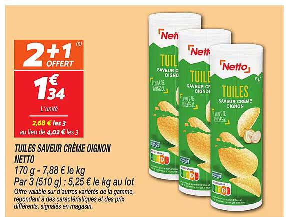TUILLES SAVEUR CREME OIGNON NETTO