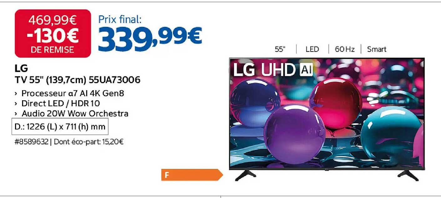 TV 55" (139,7cm) 55UA73006