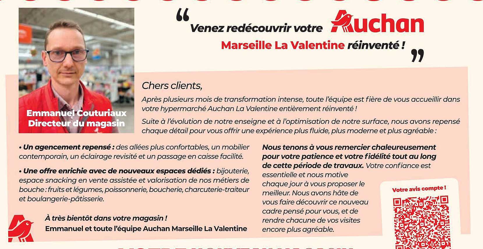 Venez redécouvrir votre Auchan Marseille La Valentine réinventé !