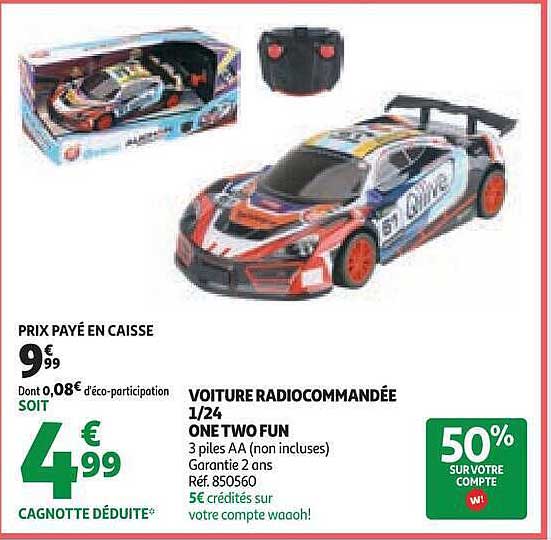 VOITURE RADIOCOMMANDÉE 1/24 ONE TWO FUN