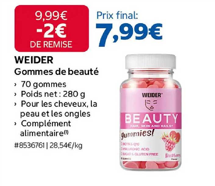 WEIDER Gommes de beauté