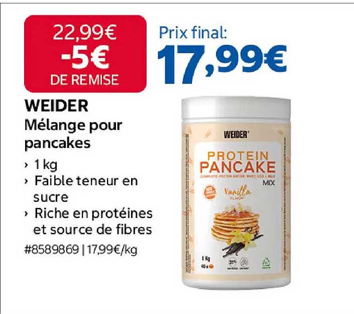 WEIDER Mélange pour pancakes