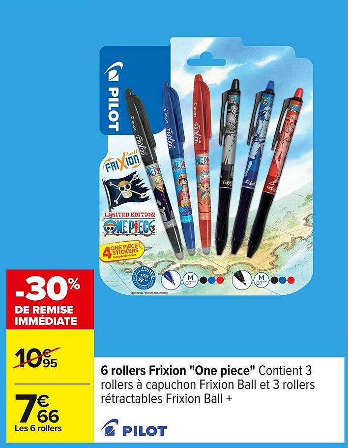 6 rollers Frixion "One piece"