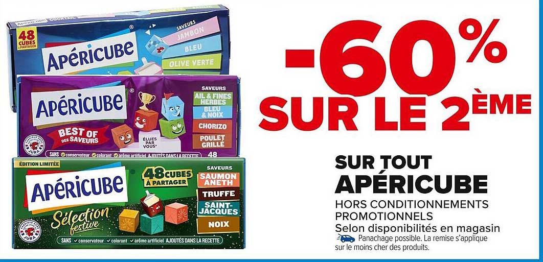 -60% SUR LE 2ÈME SUR TOUT APÉRICUBE
