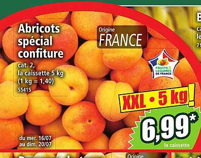 Abricots spécial confiture