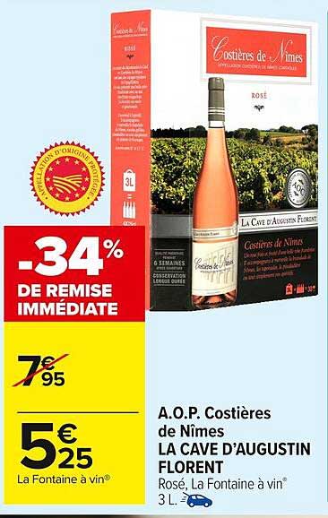 A.O.P. Costières de Nîmes LA CAVE D'AUGUSTIN FLORENT