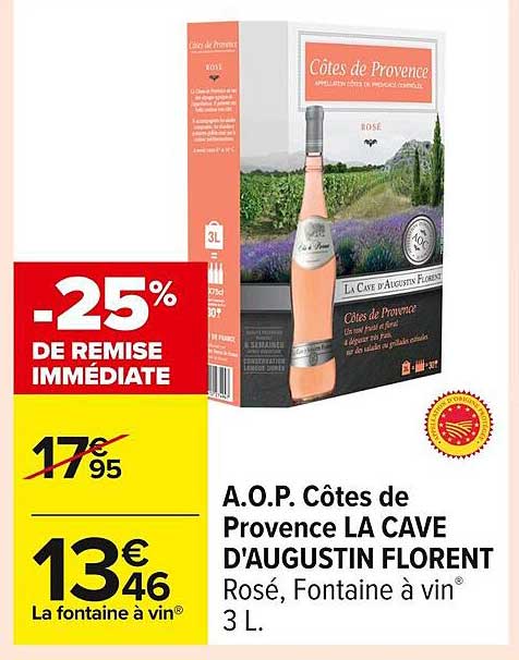 A.O.P. Côtes de Provence LA CAVE D'AUGUSTIN FLORENT