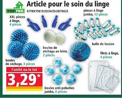 Article pour le soin du linge