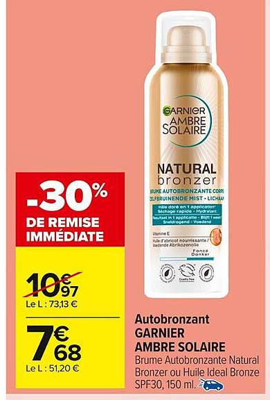 Autobronzant GARNIER AMBRE SOLAIRE