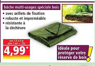 bâche multi-usages spéciale bois