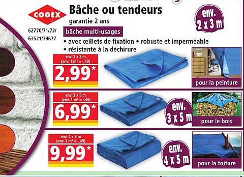Bâche ou tendeurs