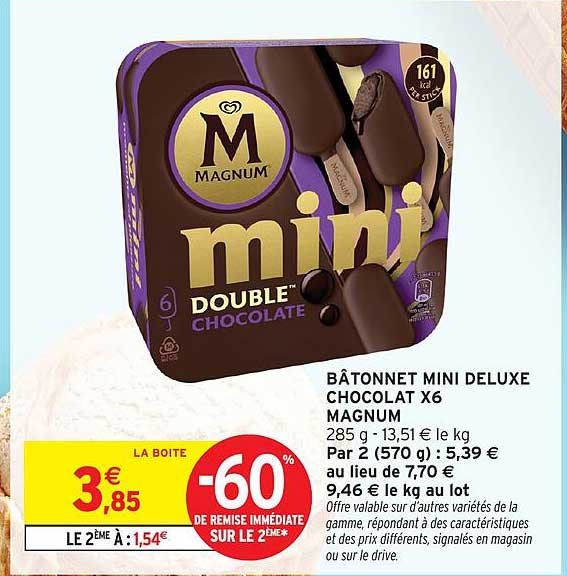 BÂTONNET MINI DELUXE CHOCOLAT X6 MAGNUM