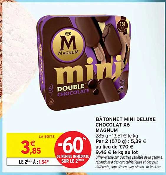 BÂTONNET MINI DELUXE CHOCOLAT X6 MAGNUM