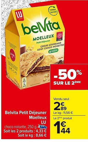 Belvita Petit Déjeuner Moelleux