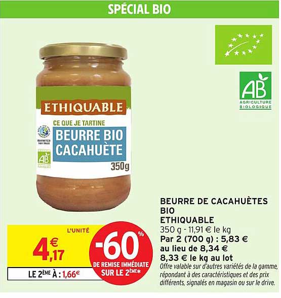 BEURRE DE CACAHUÈTES BIO