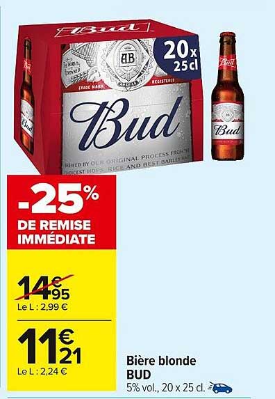 Bière blonde BUD