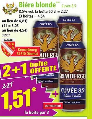 Bière blonde Cuvée 8.5
