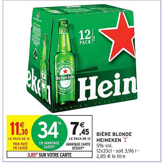 BIÈRE BLONDE HEINEKEN
