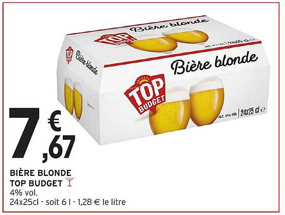 BIÈRE BLONDE TOP BUDGET