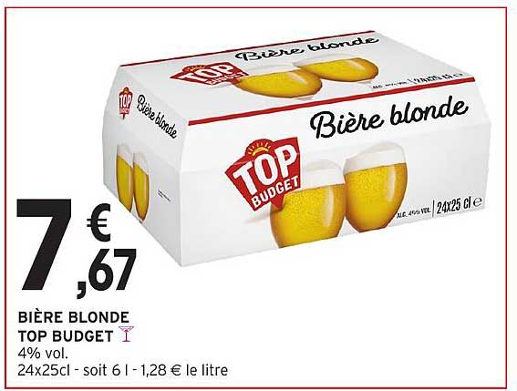 Bière blonde TOP BUDGET