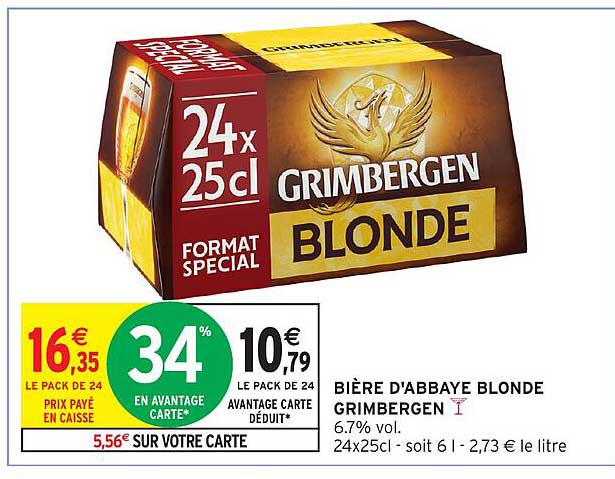 BIÈRE D'ABBAYE BLONDE GRIMBERGEN