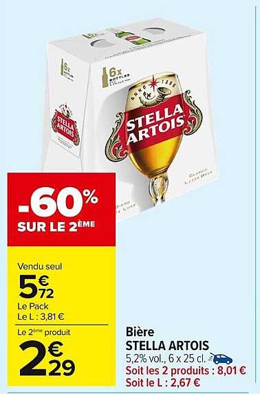 Bière STELLA ARTOIS