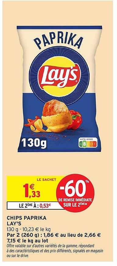 CHIPS PAPRIKA LAY'S